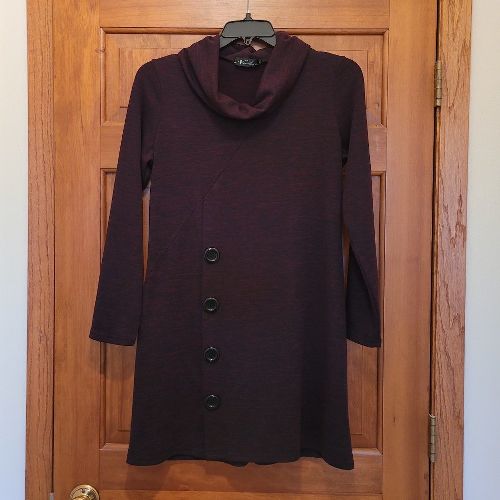 NEESHA Womens Long Sleeve Cowl Neck Tunic Sz L